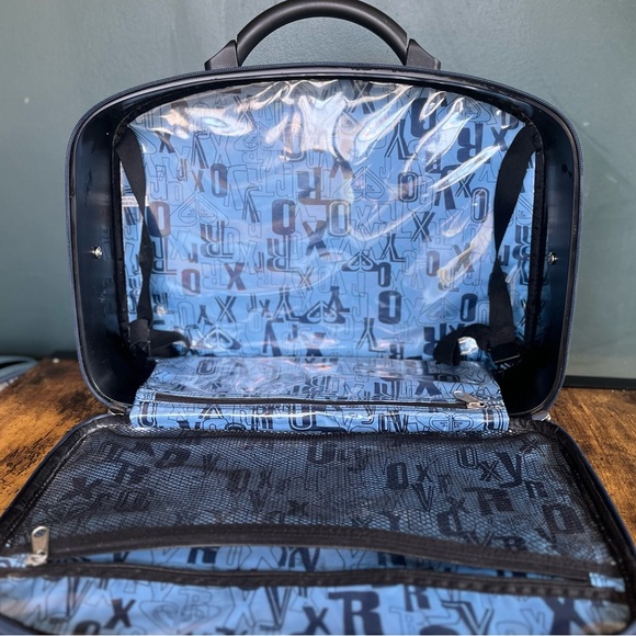 Roxy Dark Blue Vintage Carry-On Suitcase - Picture 3 of 3